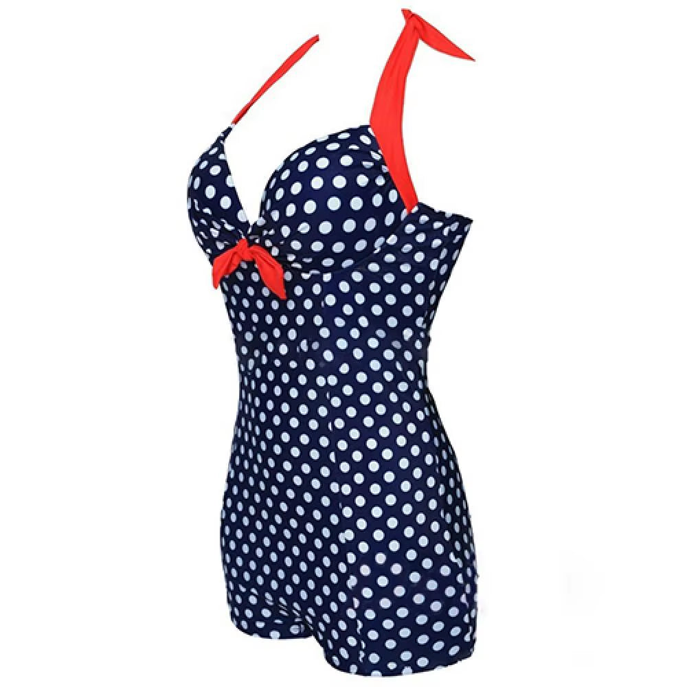 80% HOT SALE Women One-Piece Bathing Suit Dotted Beachwear Push up Monokini Swimsuit Swimwear Women'S Swimwear 2021