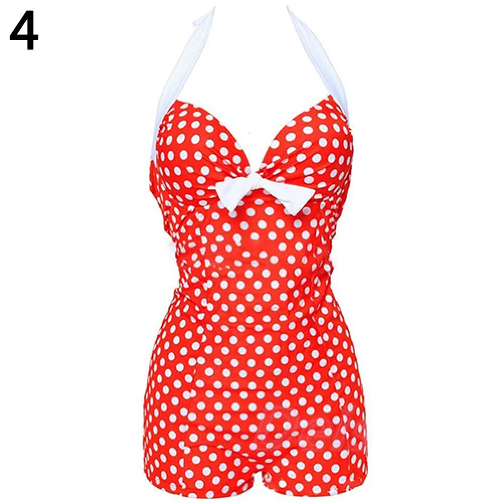 80% HOT SALE Women One-Piece Bathing Suit Dotted Beachwear Push up Monokini Swimsuit Swimwear Women'S Swimwear 2021