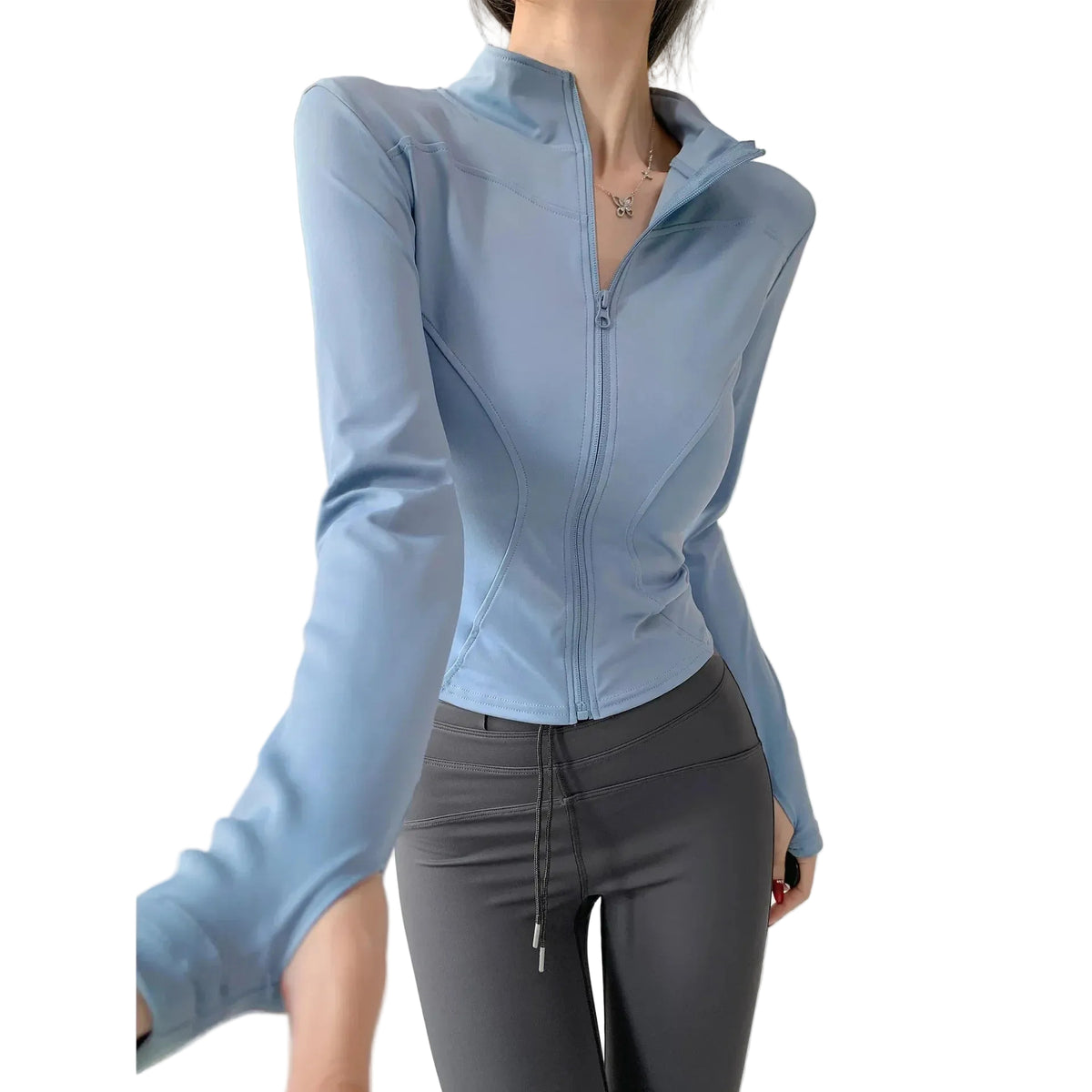 Sun Quick Drying Sports Coat Women'S Tight Top Yoga Jacket Long Sleeve Zipper Jacket Running Fitness Women'S Jacket S-3XL