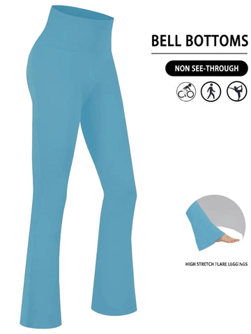 Women'S Super Soft Flare Pants High Waisted Tummy Control Workout Yoga Leggings Bell Bottoms