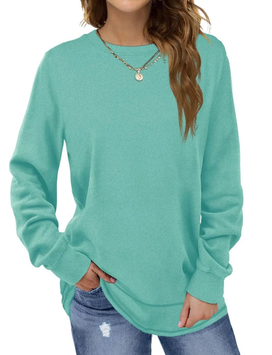 Sweatshirts for Women Crewneck Casual Long Sleeve Shirts Tunic Tops
