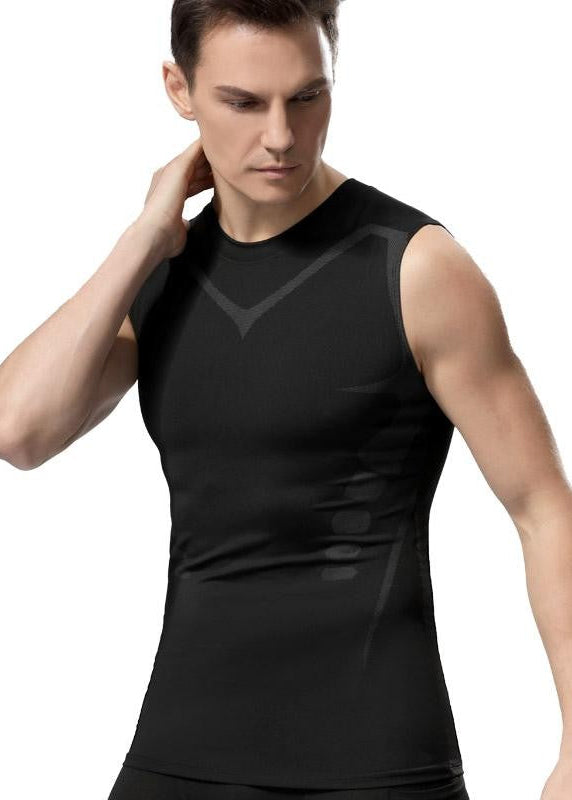 Compression Tank Top Men Gym Shirt Sleeveless Quick Dry Printing Sportswear Male