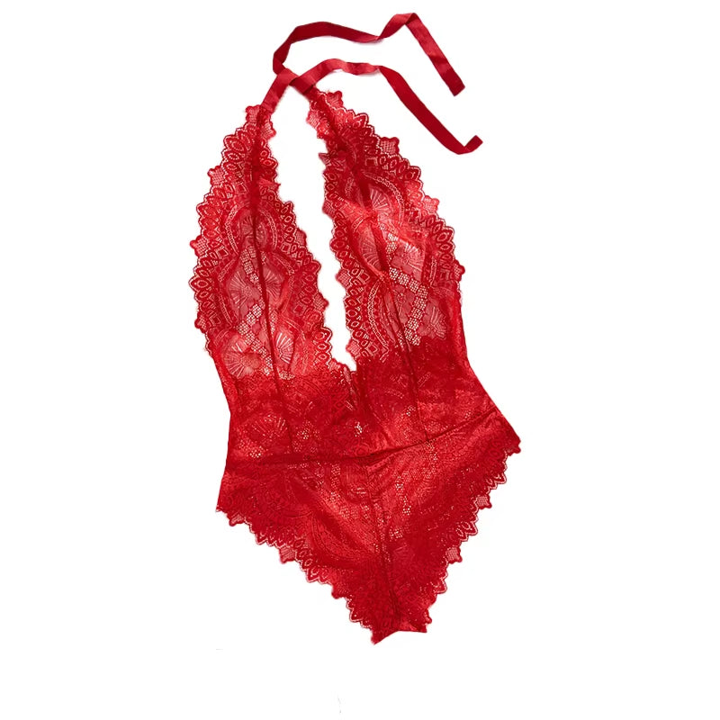 Sexy Lace Women'S Clothing Bodysuit Woman 2024 New Collection Deep V Perspective Backless Underwear One-Piece Corset Hot Costume