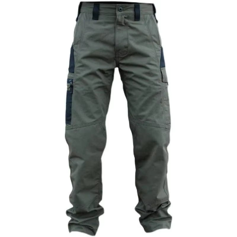 Wear Resistant Work Pant Man Multi-Pocket Straight Cargo Trousers Outdoor Jogging Tactical Pants Spring Autumn Casual Trousers