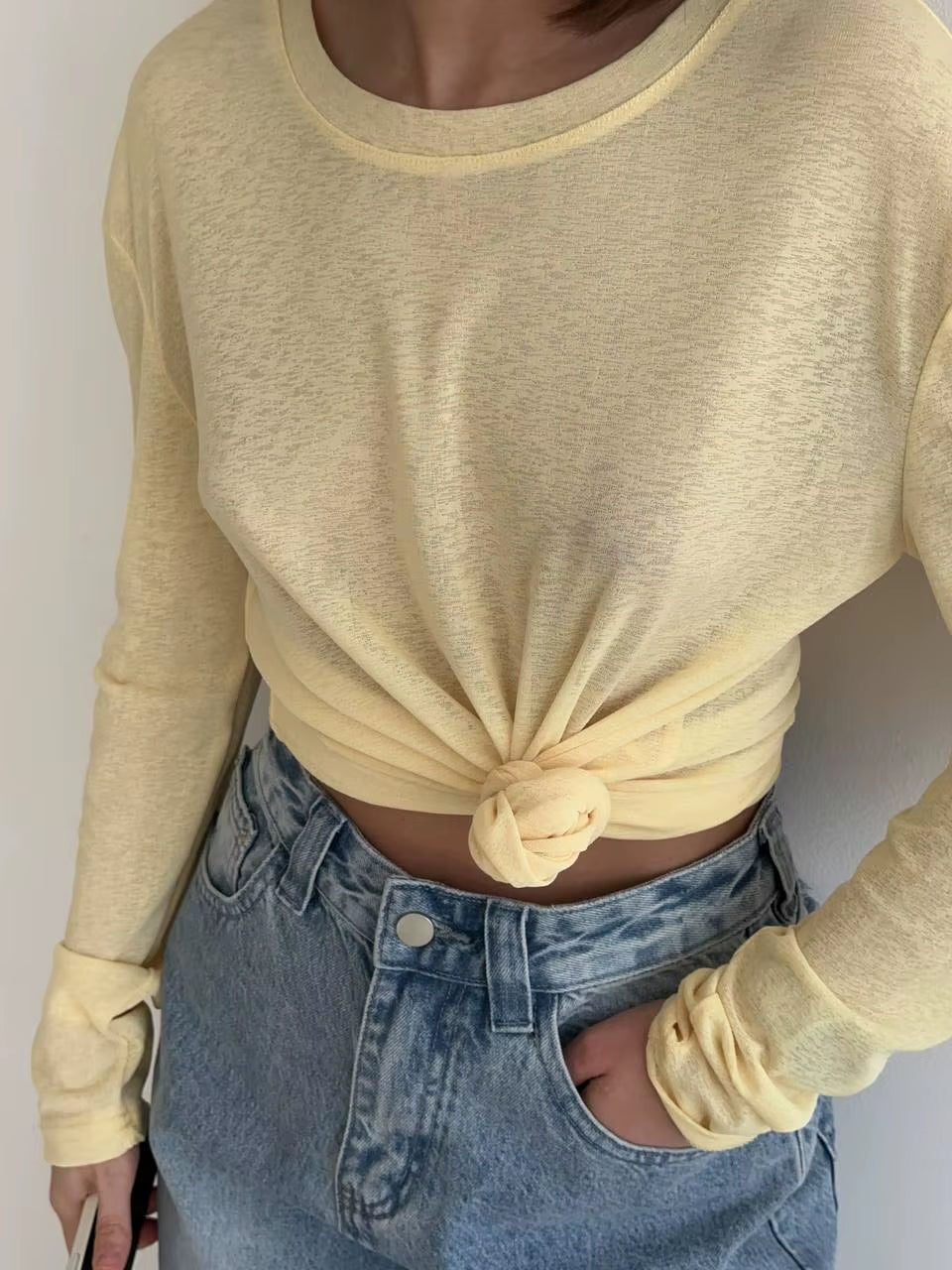 2025 Basic Soft T Shirts Women Summer Autumn Long Sleeves Loose Bottom Tees Ladies Casual Knitted Soft Woman Tops