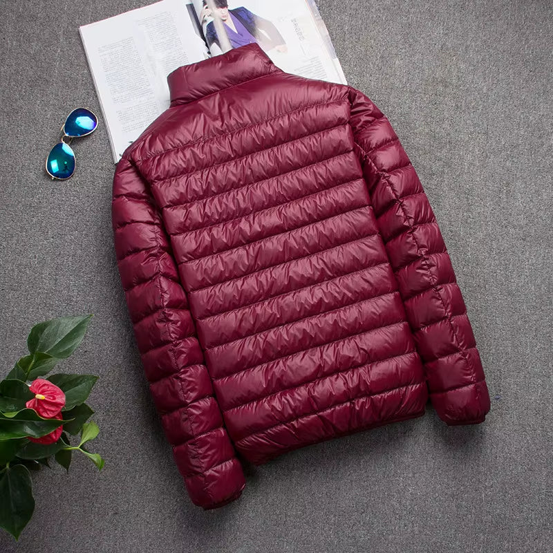 New Autumn and Winter down Jacket Men'S Fashion Hooded Super Light Warm Slim Coat down Jacket Men'S Coat