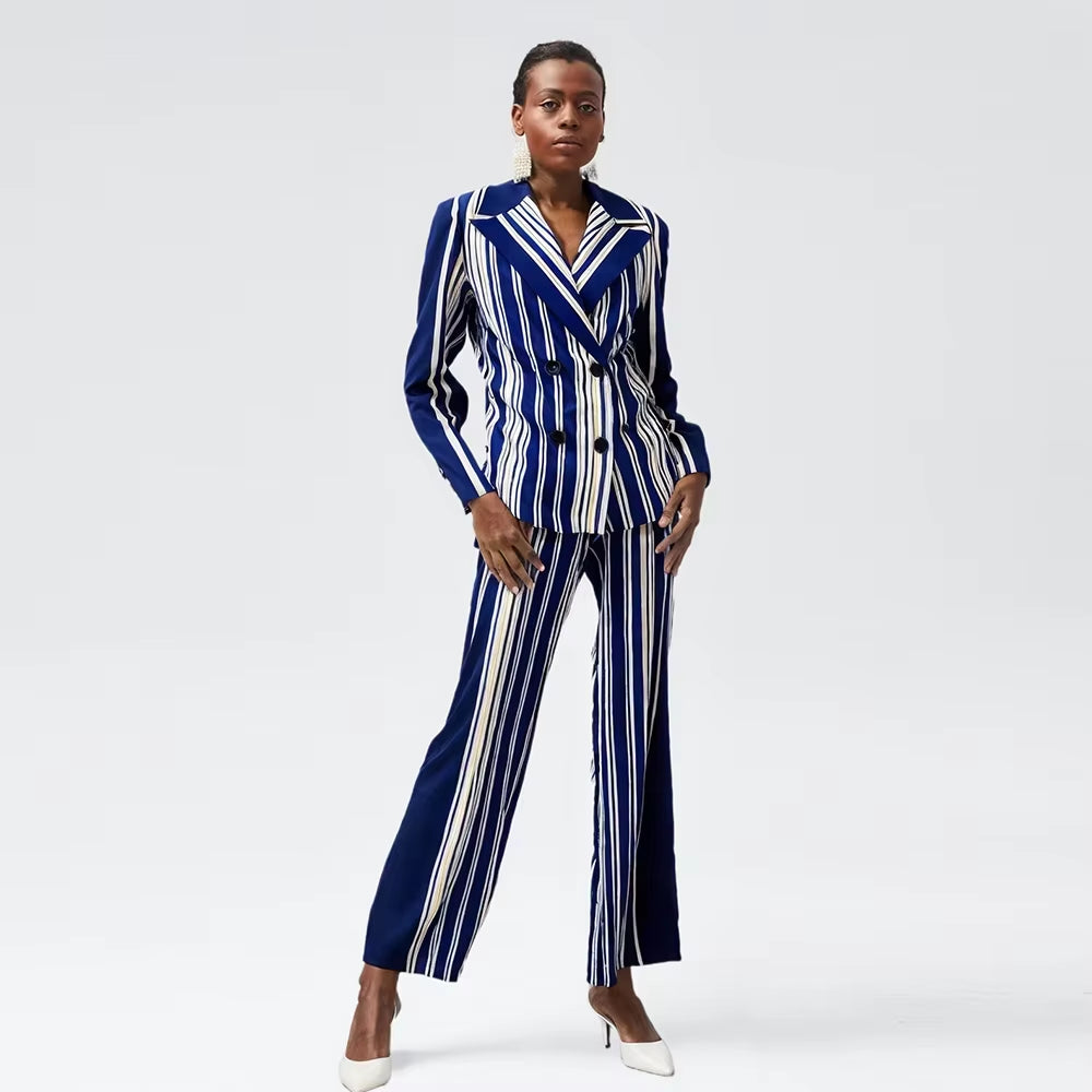 Office Ladies Pantsuit Women Yellow Purple Business Classic Single Buttons Flared Pants Blazer + Pants Two Piece Set Formal Suit