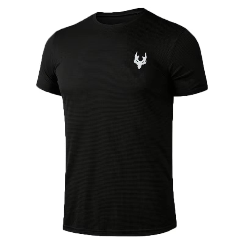 Men'S Running T-Shirt Summer Sport Tops Tee Jersey Male Football Clothing Quick Dry Tshirt Gym Fitness Workout T Shirt Men