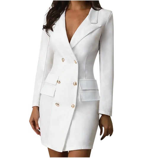 Women'S Pencil Work Dresses Long Sleeve V Neck Bodycon Business Dress Elegant Cocktail Party Mini Dress