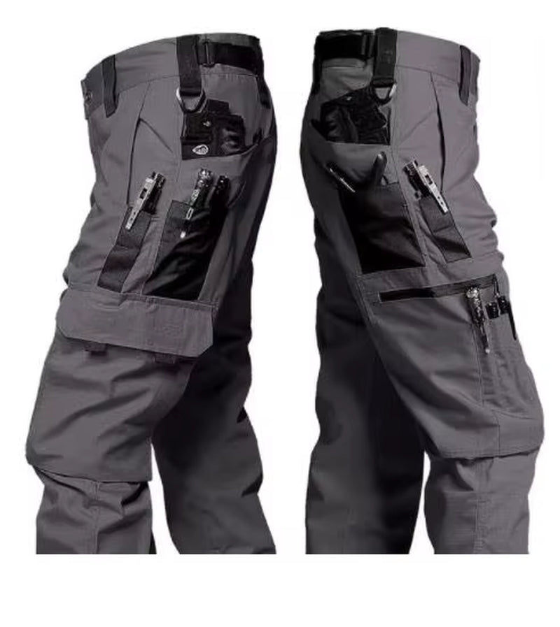 Wear Resistant Work Pant Man Multi-Pocket Straight Cargo Trousers Outdoor Jogging Tactical Pants Spring Autumn Casual Trousers