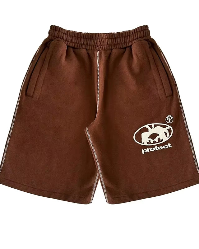 Summer Men Grey Cotton Y2K Hiphop Streetwear Shorts European Street Style Trendy Baggy Casual Cargo Urban Casual Wear Fashion