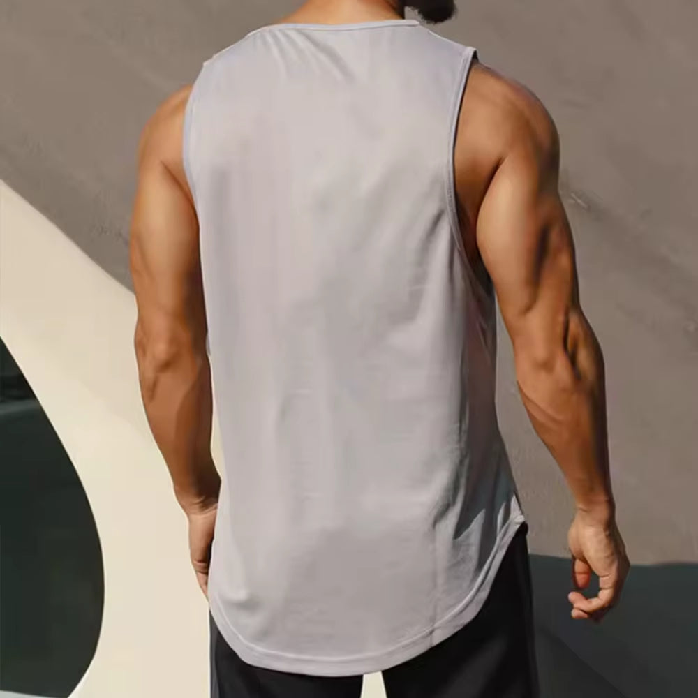 Men'S Sleeveless Sports T-Shirt Quick Drying Breathable Tank Top for Running Training Marathon Fitness Vest