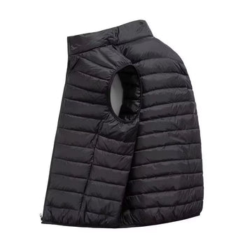 Men' Sleeveless Vest Jackets Winter Fashion Male Cotton-Padded Vest Coats Men Stand Collar Warm Waistcoats Clothing
