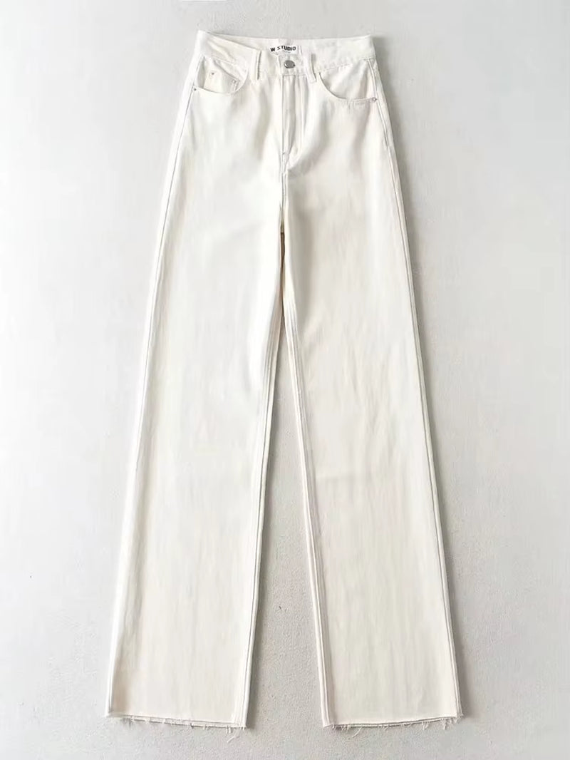 Casual Fashion Straight Leg Women'S Jeans Denim Bottom Harajuku Boyfriend Long High Waist Baggy Jeans Fall Pants