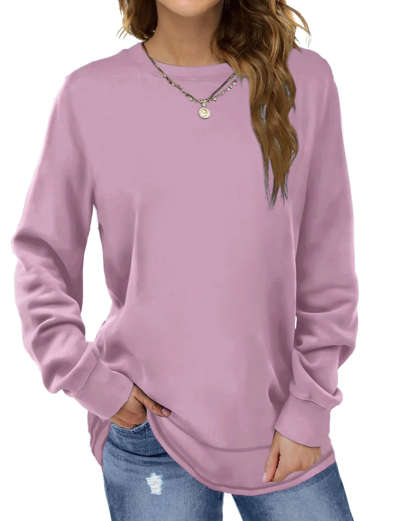 Sweatshirts for Women Crewneck Casual Long Sleeve Shirts Tunic Tops