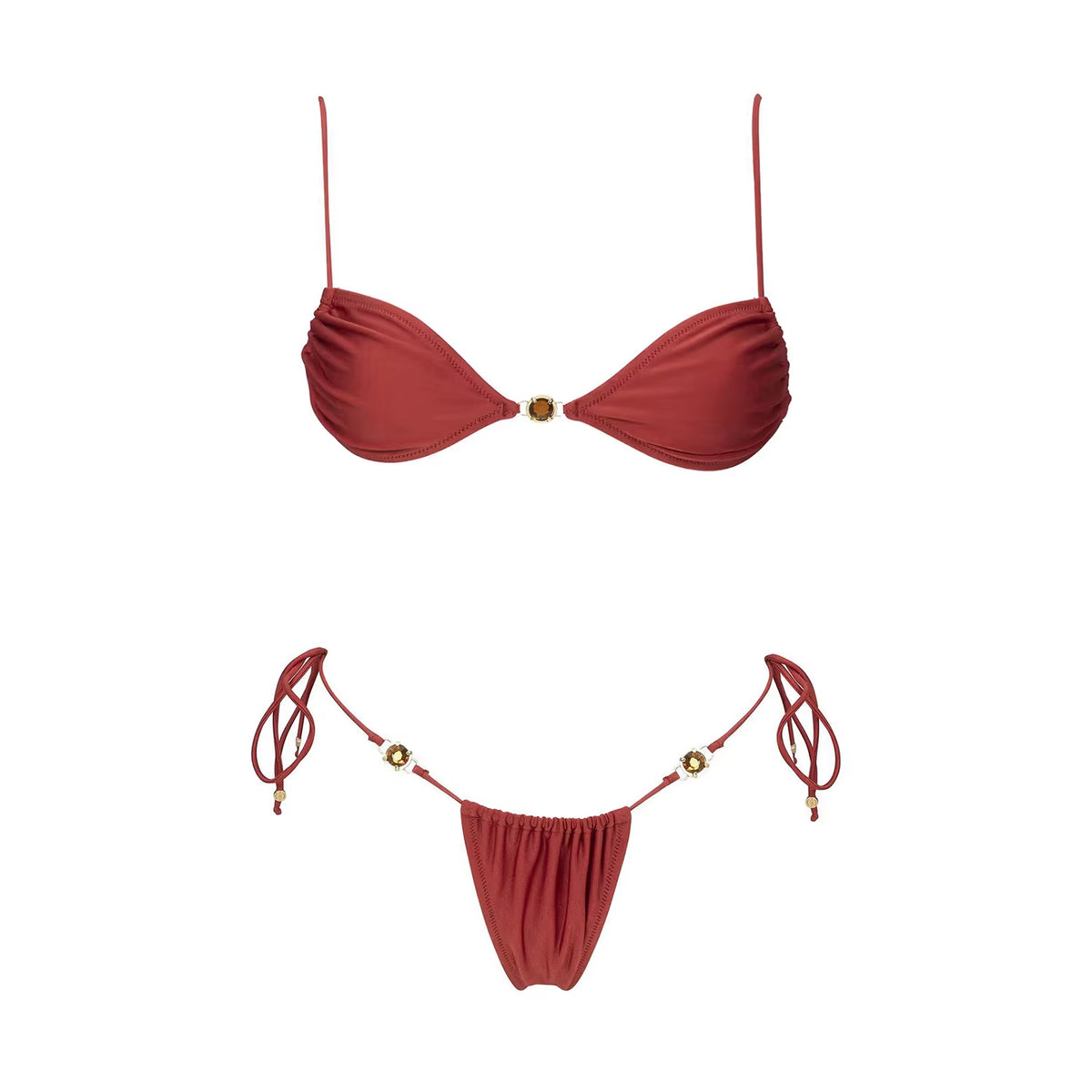 Shiny Diamond Bikini Set Sexy Women Swimsuit Push up Swimwear Female Bandeau Biquini Halter Bathing Suit Blue Bodysuit Beachwear