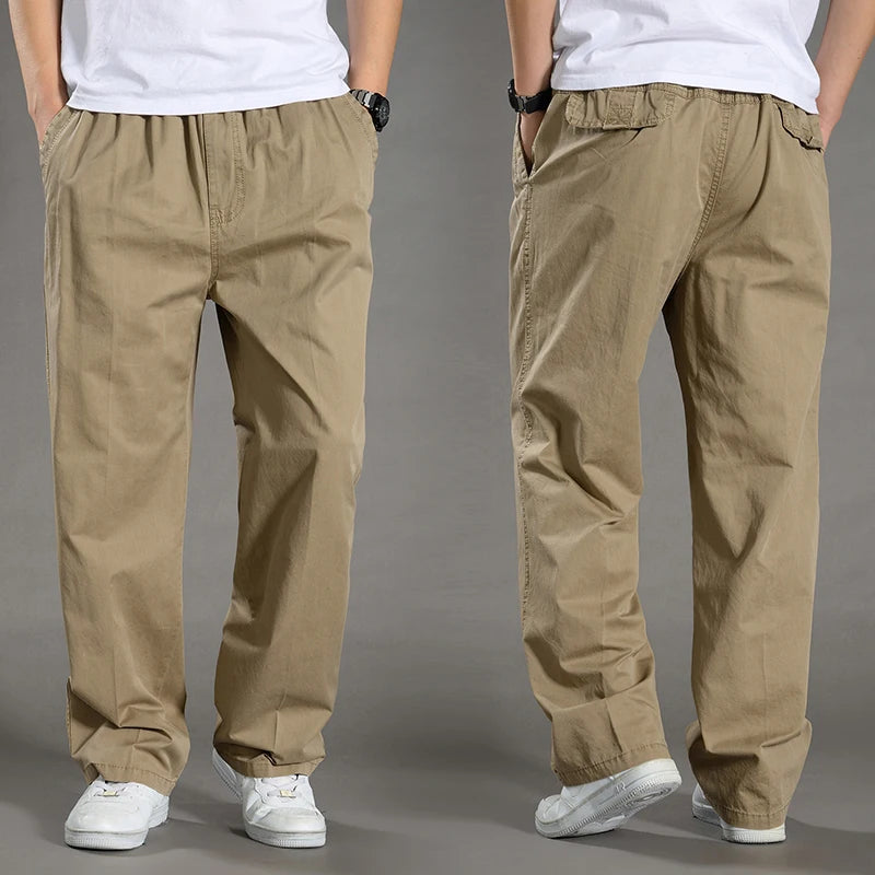 Men'S Cargo Pants Summer Spring Cotton Work Wear New in Large Size 6XL Casual Climbing Joggers Sweatpants Hombre Autumn Trousers