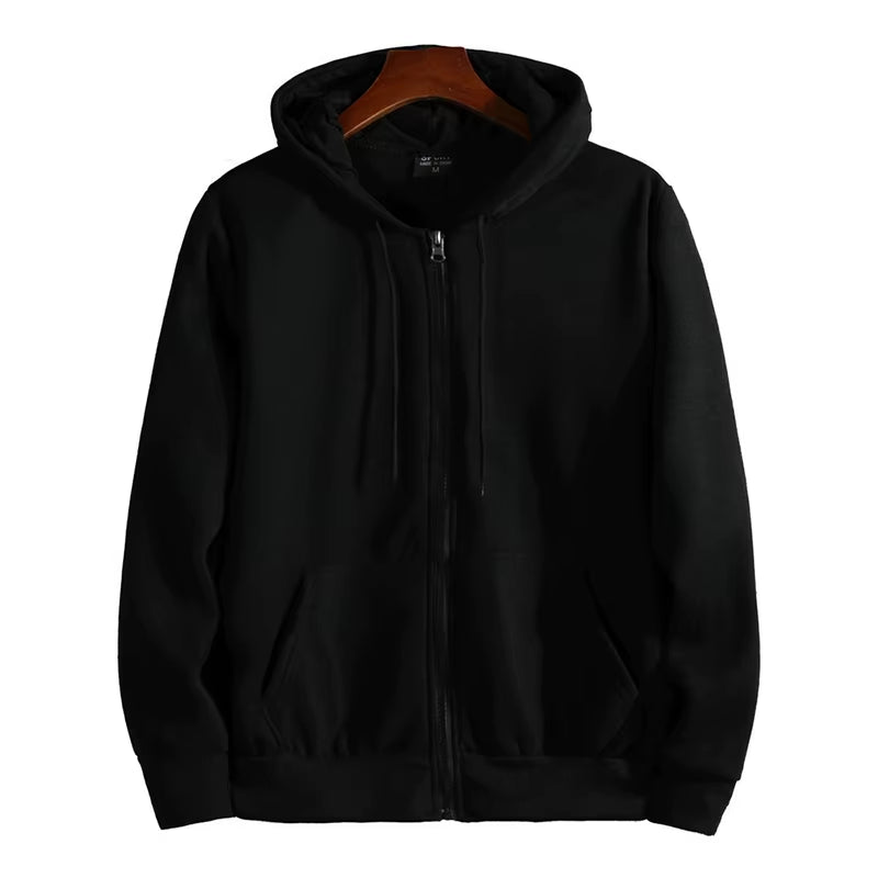 Zipper Hoodies Autumn Winter Men'S New Long Sleeve Hooded Sweatshirt Fashion Casual Male Outfit Sportwear Loose Fit Clothes