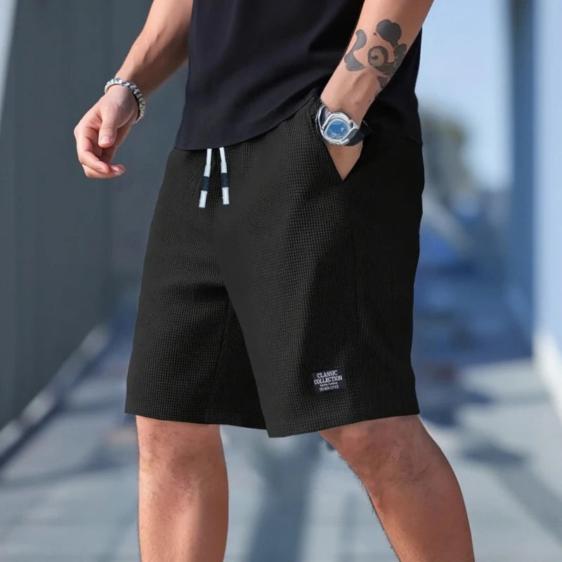 Men'S Shorts, Men'S Casual Pants, Men'S Beach Shorts, Men'S Sports Shorts, New Fashion Textured Fabric, Breathable Pants, Suitable for Both Daily Casual Wear and Sports