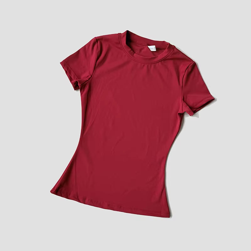 Women Yoga Top Seamless Sport T Shirts Fitness Clothes Short Sleeve Yoga Shirt Gym Top Running Active Wear