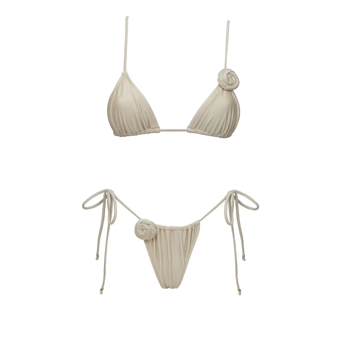 Flower Bikini Women Sexy Swimsuit Push up Swimwear Female Mesh Skirt Bandeau Biquini Solid White Bathingsuit Swim Suit Beachwear
