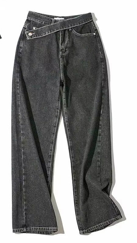 Casual Fashion Straight Denim High Waist Jeans Women Pants Fall Winter 2025 Harajuku Boyfriend Jeans Loose Bottom