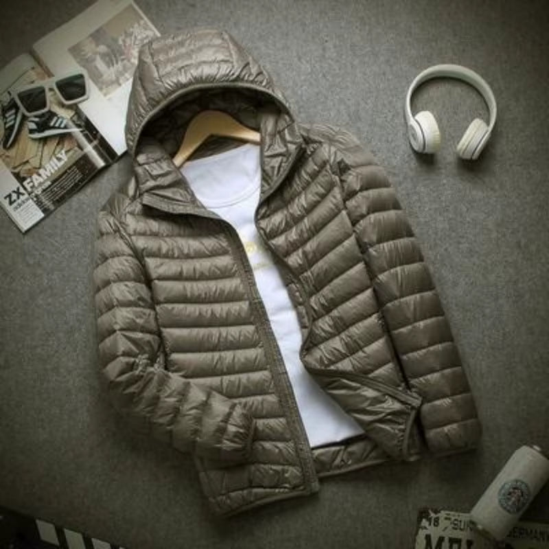 New Autumn and Winter down Jacket Men'S Fashion Hooded Super Light Warm Slim Coat down Jacket Men'S Coat