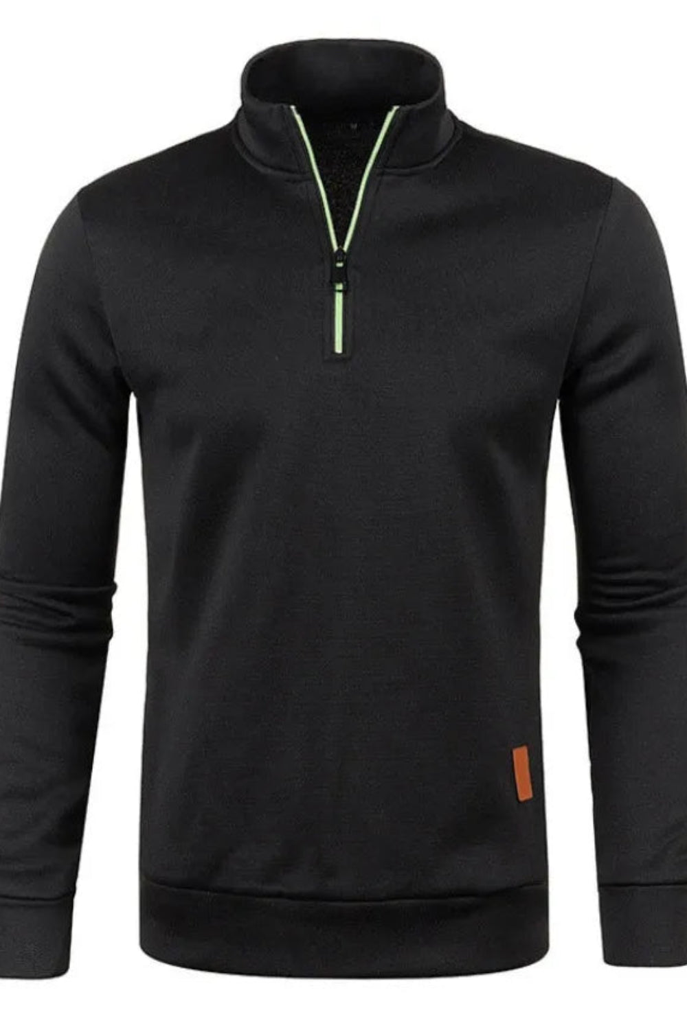 Autumn Men'S Half Zipper Sweatshirts Long Sleeve Solid Color Pullover Turtleneck Streetwear Winter Warm Jacket Sport Coats