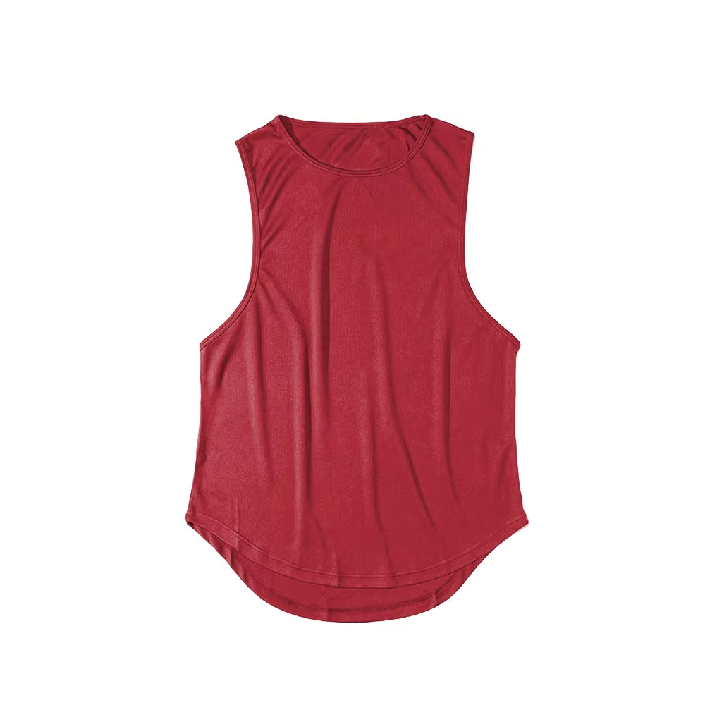 Men'S Sleeveless Sports T-Shirt Quick Drying Breathable Tank Top for Running Training Marathon Fitness Vest