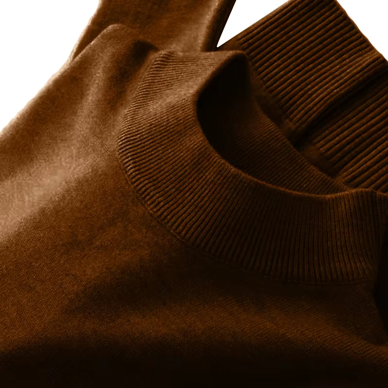 Men'S Mock Turtleneck Sweater Men'S Knitting Pullovers Rollneck Sweater Winter Warm Men Jumper Slim Fit Casual Streetwear