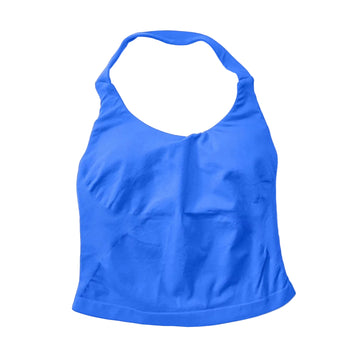 Halter Top Woman Yoga Tank Gym Clothes Removable Chest Pad Fitness Workout Speed Activewear Sexy Pilates Sports Vest-Bra