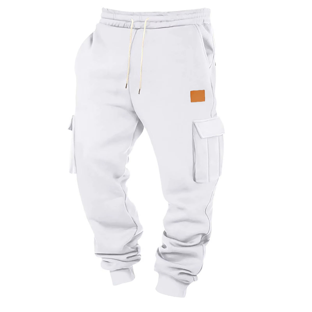 Men'S Cargo Pants 2025 New Casual Loose Autumn Winter Straight Baggy Pants Multi-Pockets Solid Color Pinting Sweatpants ﻿