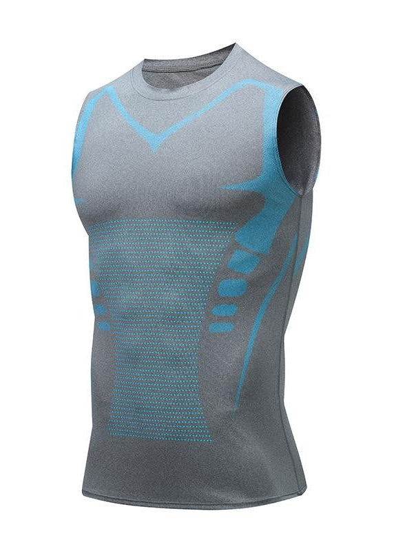 Compression Tank Top Men Gym Shirt Sleeveless Quick Dry Printing Sportswear Male