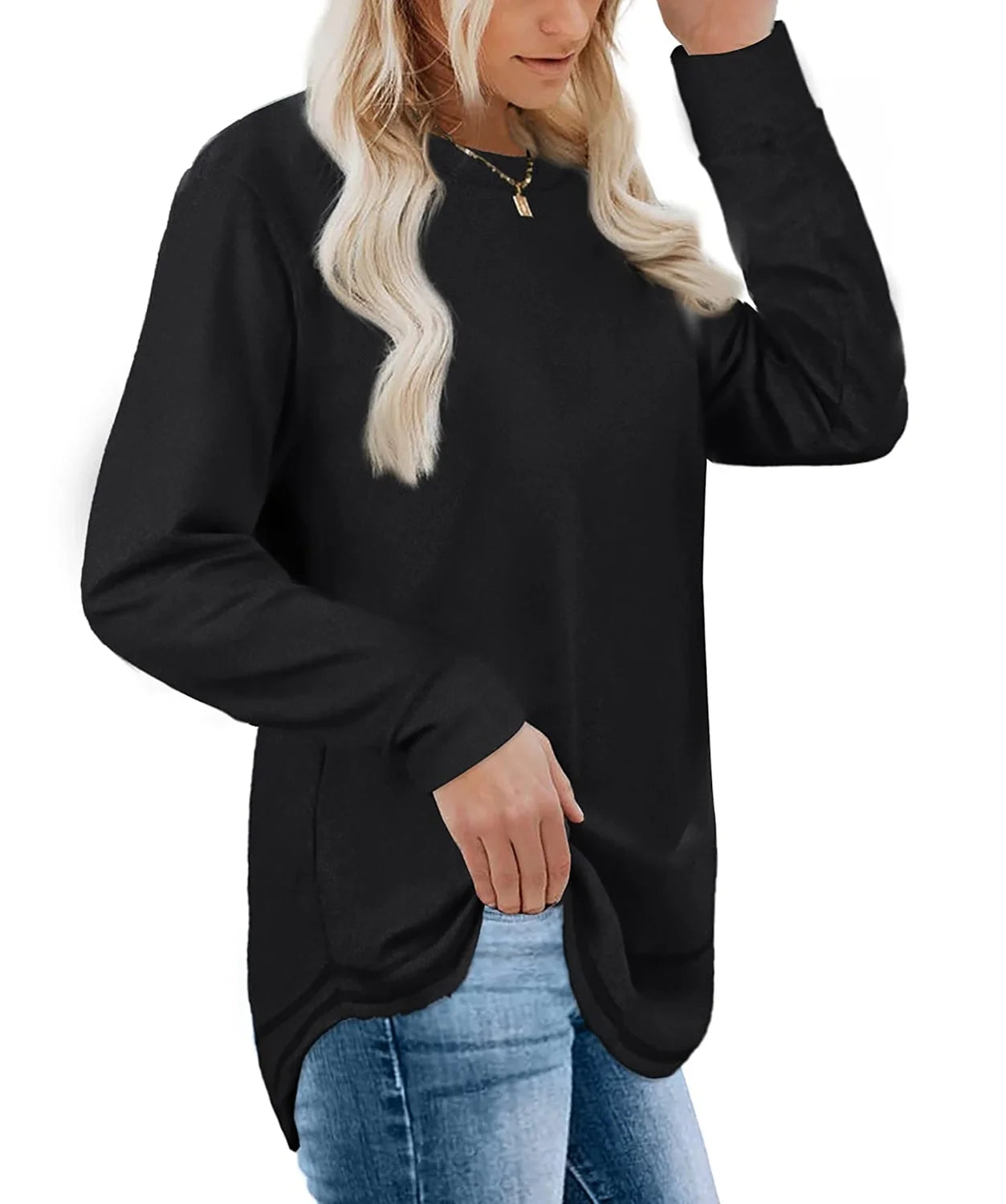 Sweatshirts for Women Crewneck Casual Long Sleeve Shirts Tunic Tops