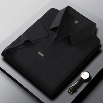 2026 New Men'S Casual and Fashionable Solid Color Short Sleeved Polo Shirt Comfortable and Versatile Summer T-Shirt