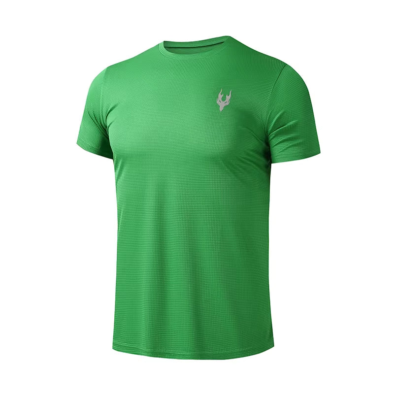 Men'S Running T-Shirt Summer Sport Tops Tee Jersey Male Football Clothing Quick Dry Tshirt Gym Fitness Workout T Shirt Men