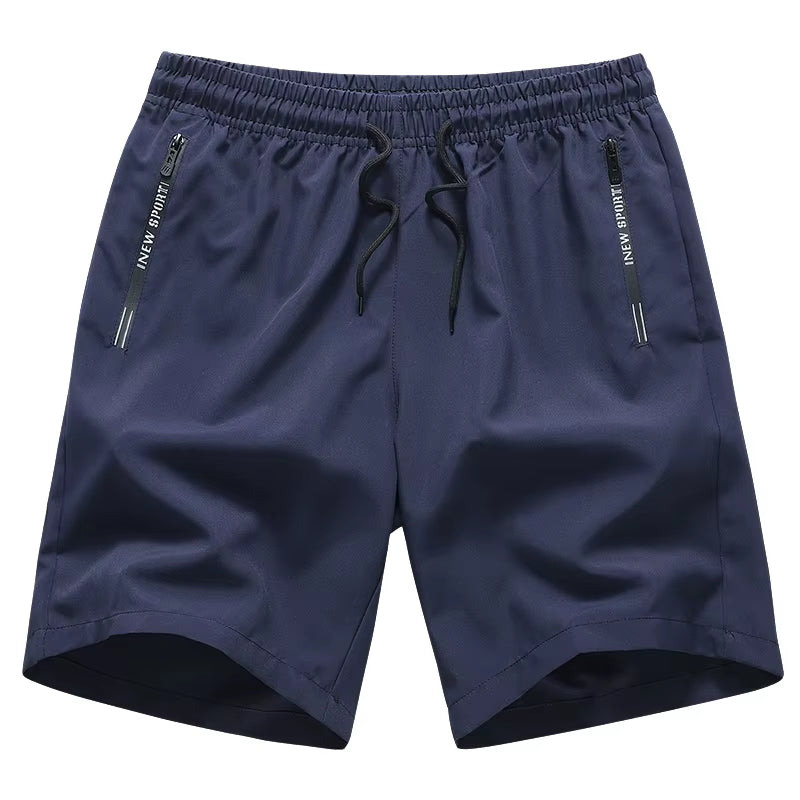 Newest Summer Shorts Men Gym Sport Running Fitness Workout Man Short Pants Breathable Quick-Drying Drawstring Men'S Shorts Black