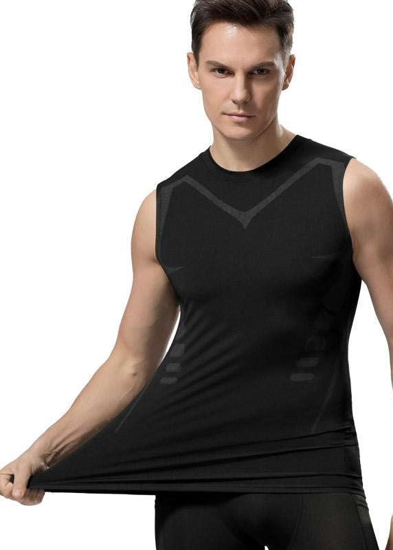 Compression Tank Top Men Gym Shirt Sleeveless Quick Dry Printing Sportswear Male