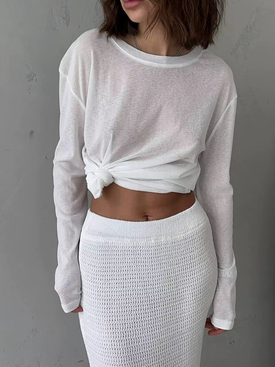 2025 Basic Soft T Shirts Women Summer Autumn Long Sleeves Loose Bottom Tees Ladies Casual Knitted Soft Woman Tops