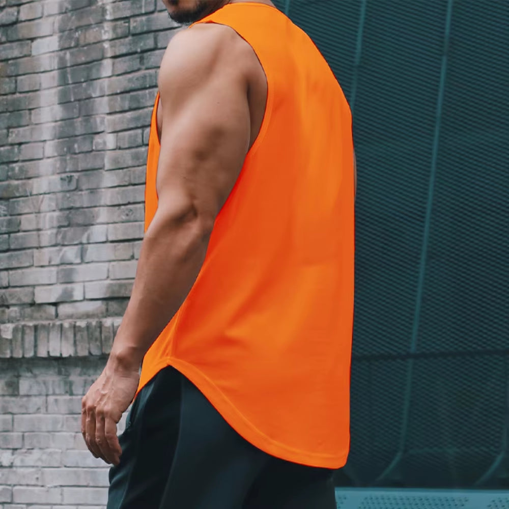 Men'S Sleeveless Sports T-Shirt Quick Drying Breathable Tank Top for Running Training Marathon Fitness Vest