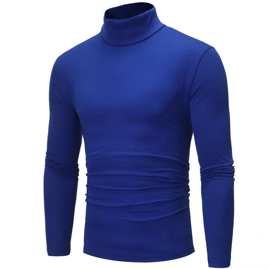 Thermal Underwear Tops Men Winter Clothes Thermal Shirt Autumn Men'S Winter Tights High Neck Thin Slim Fit Long Sleeve T-Shirt