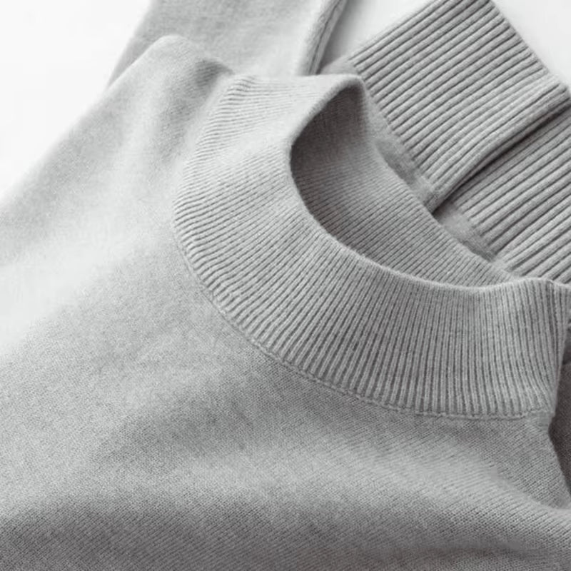 Men'S Mock Turtleneck Sweater Men'S Knitting Pullovers Rollneck Sweater Winter Warm Men Jumper Slim Fit Casual Streetwear