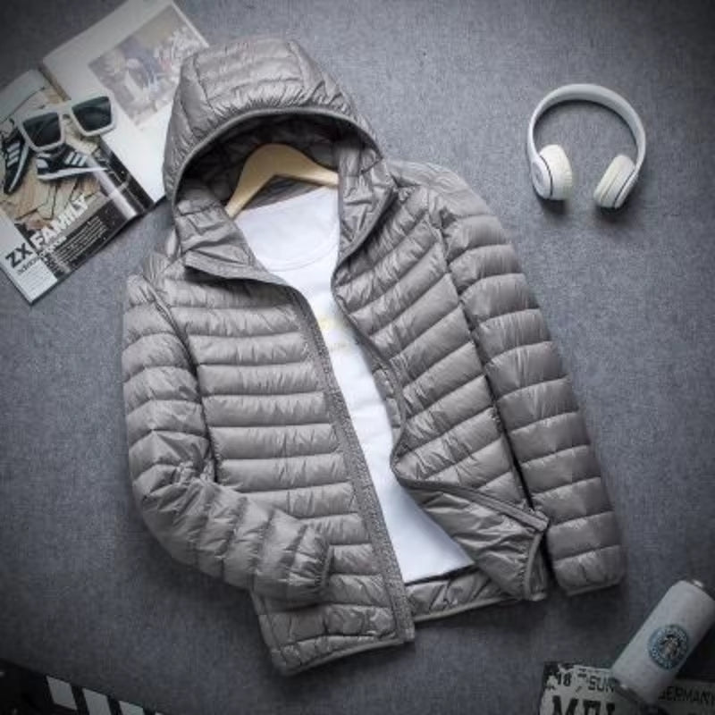 New Autumn and Winter down Jacket Men'S Fashion Hooded Super Light Warm Slim Coat down Jacket Men'S Coat