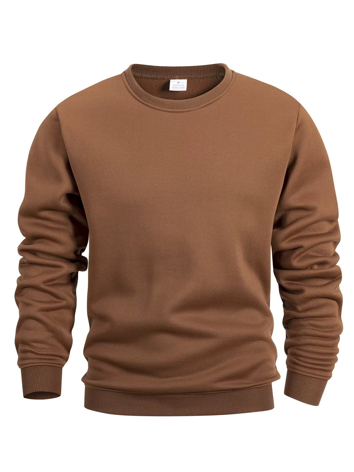 Men'S Crew Neck Sweatshirts Solid Color Sweatwear Spring Outdoor Casual Daily Long Sleeve Pullover Hoodie Man Sportswear