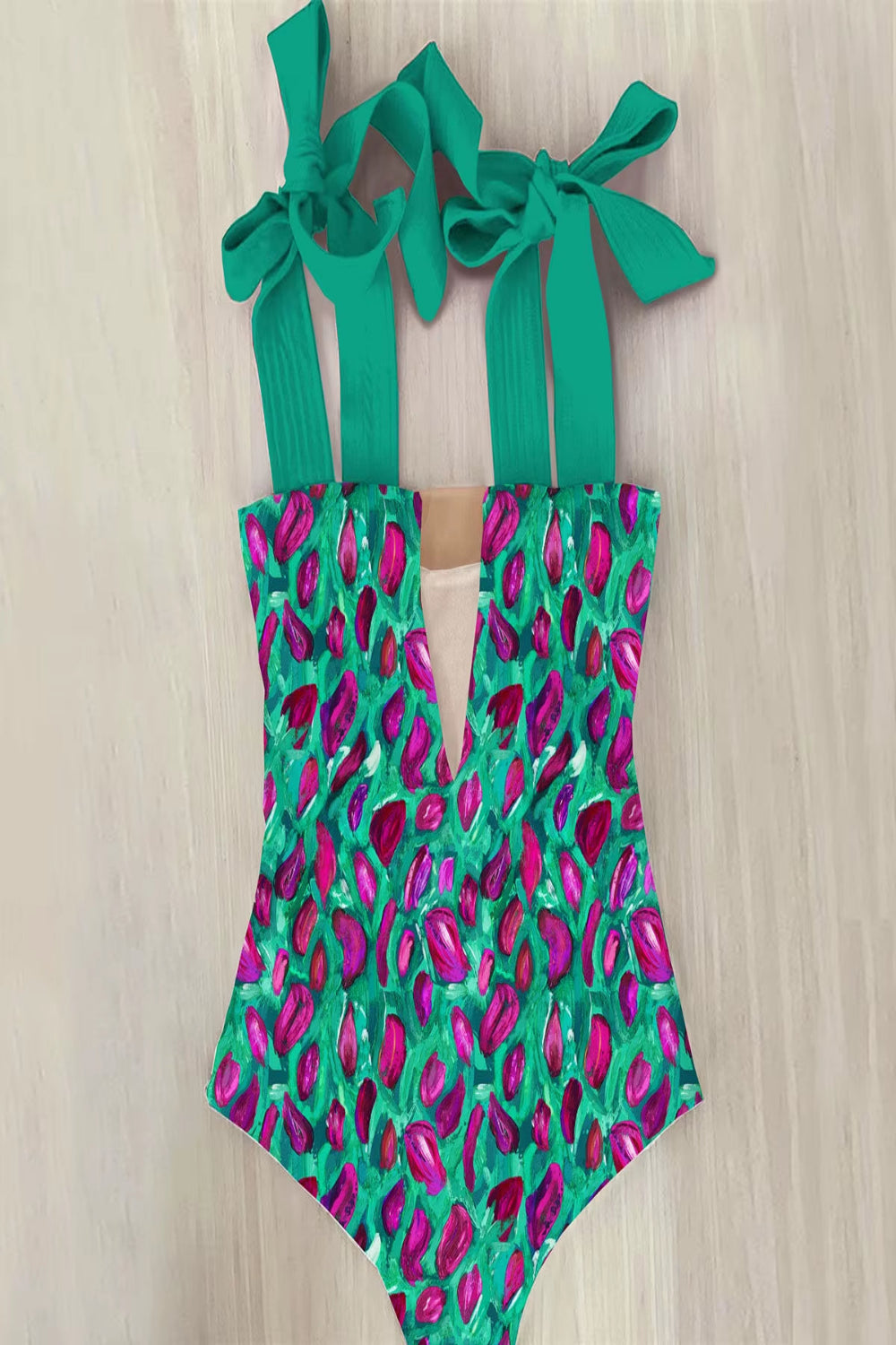 One Piece Swimsuit New Cute Swimwear Women Bow Swimwear Hollow Out Bathing Suit Back Crisscross Monokini Swim