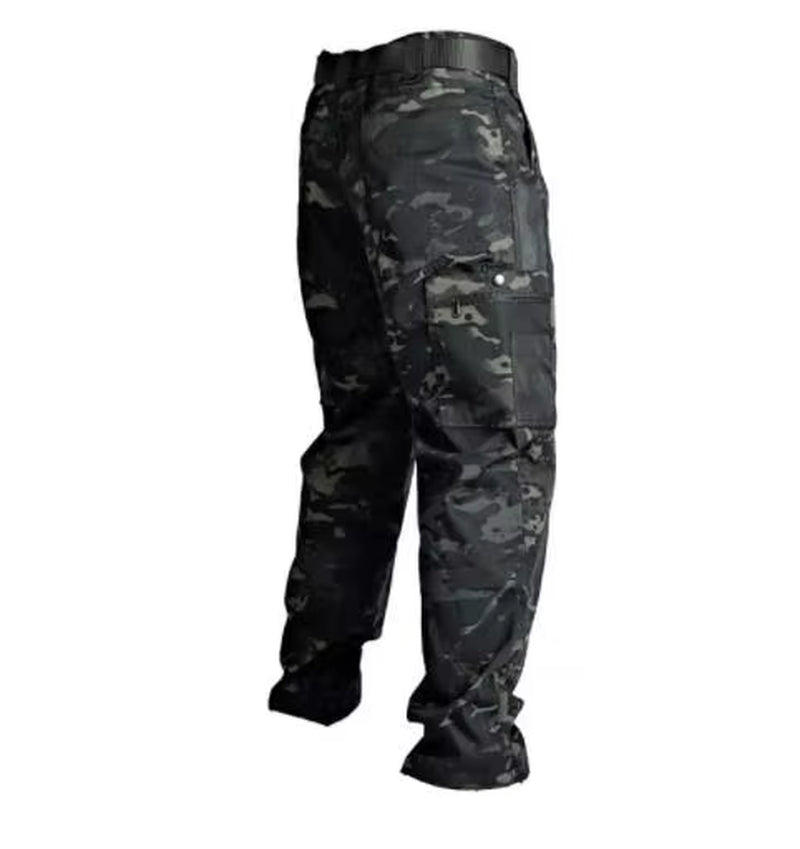 Wear Resistant Work Pant Man Multi-Pocket Straight Cargo Trousers Outdoor Jogging Tactical Pants Spring Autumn Casual Trousers