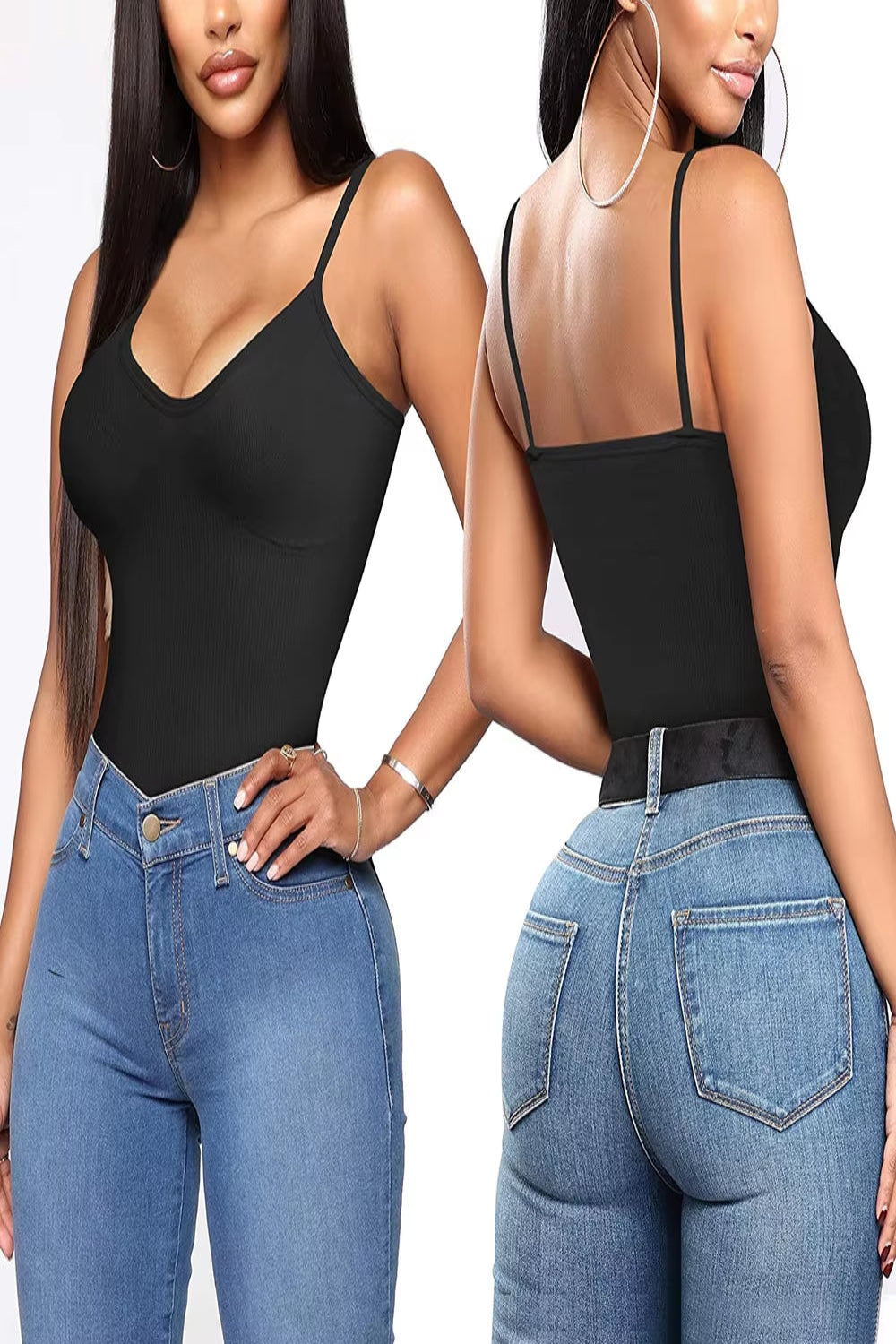 Women'S Cotton Camisole with Shelf Bra Adjustable Spaghetti Strap Tank Top Cami Tanks 2/3 Packs Shapewear Body Shaper