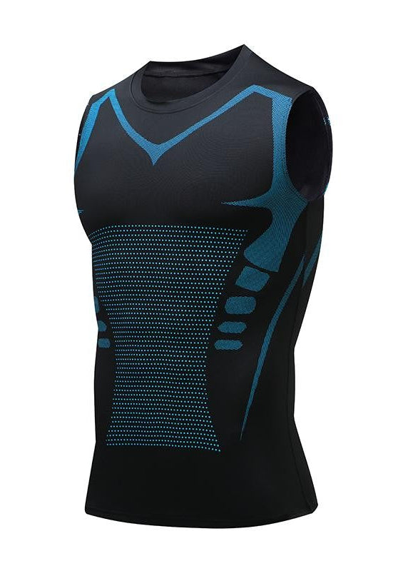 Compression Tank Top Men Gym Shirt Sleeveless Quick Dry Printing Sportswear Male