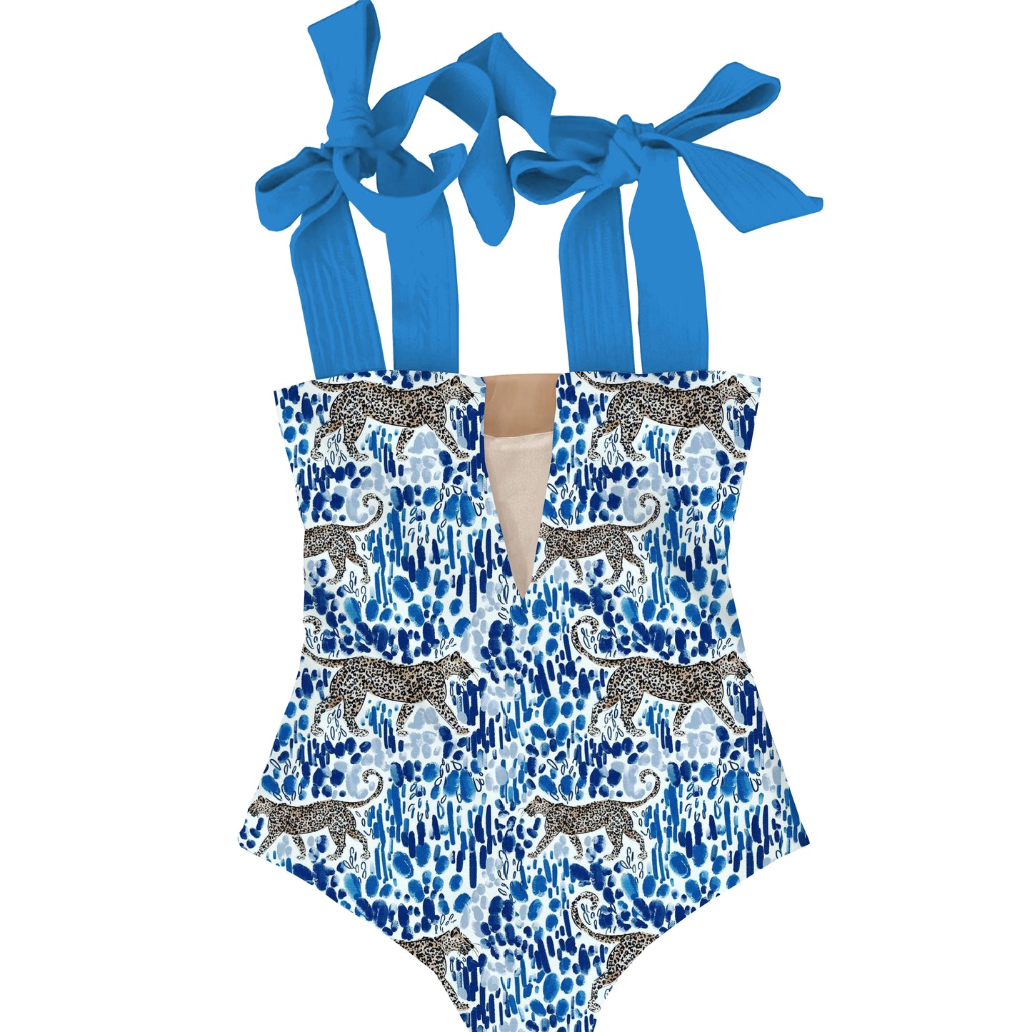 One Piece Swimsuit New Cute Swimwear Women Bow Swimwear Hollow Out Bathing Suit Back Crisscross Monokini Swim