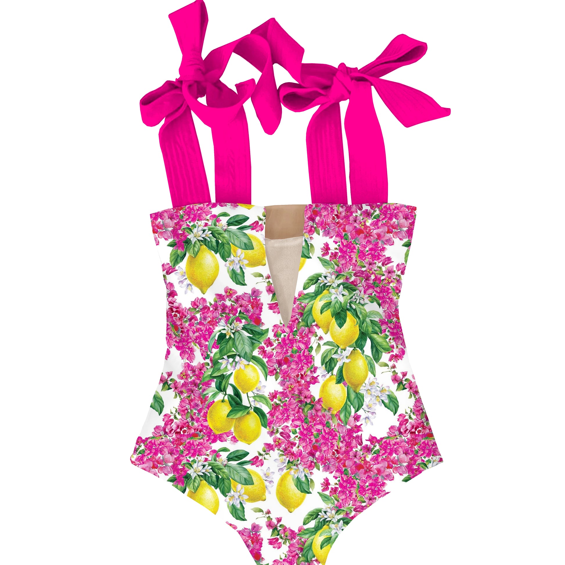 One Piece Swimsuit New Cute Swimwear Women Bow Swimwear Hollow Out Bathing Suit Back Crisscross Monokini Swim